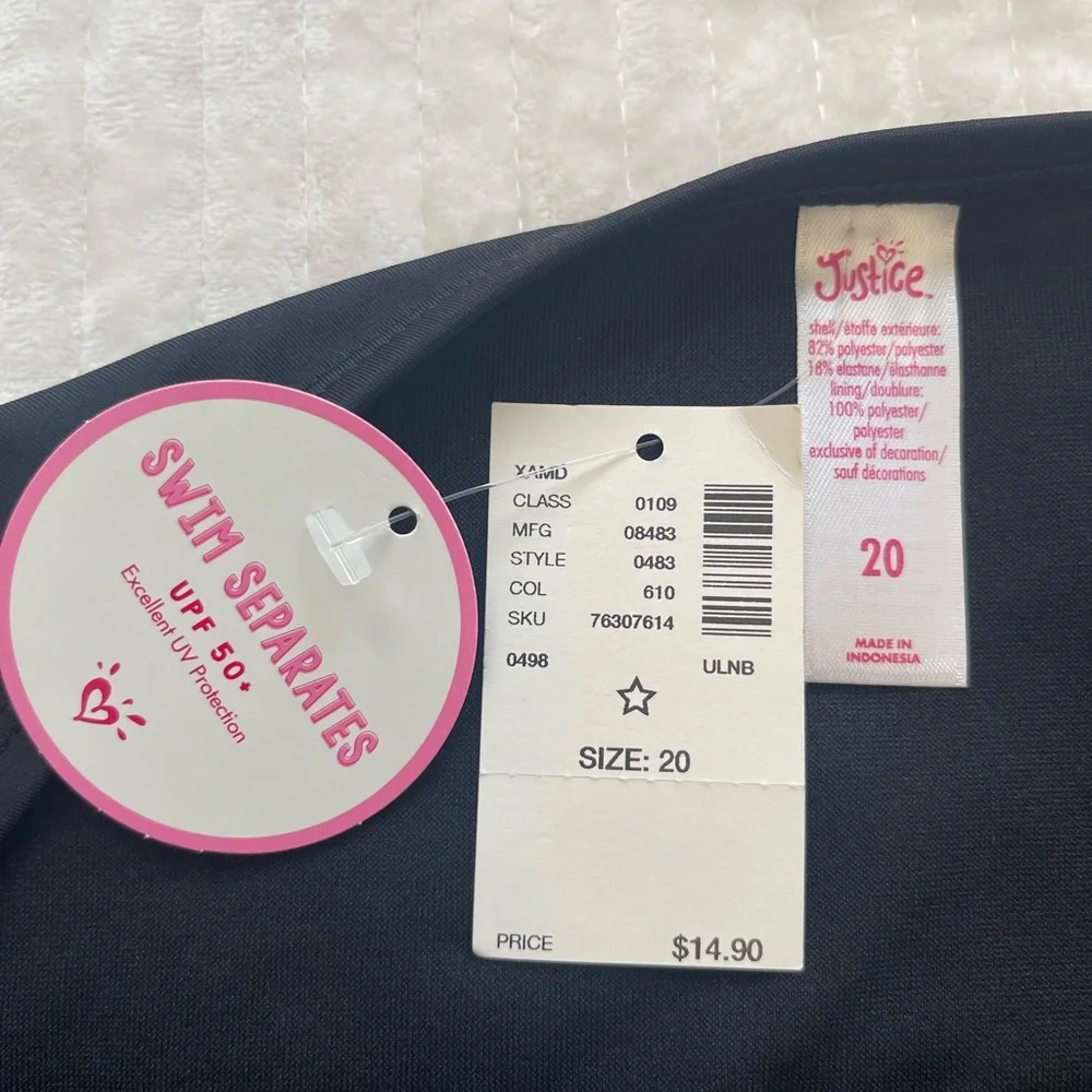 Justice High Waisted Bikini Bottoms | Size 20